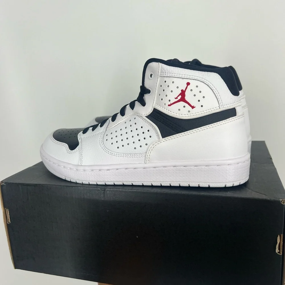 Nike Air Jordan Access White Black Shoes Size 7 - Picture 3 of 5